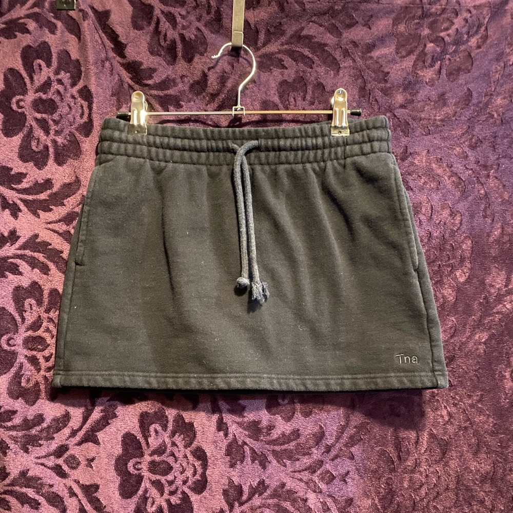 Aritzia Cotton fleece mini skirt